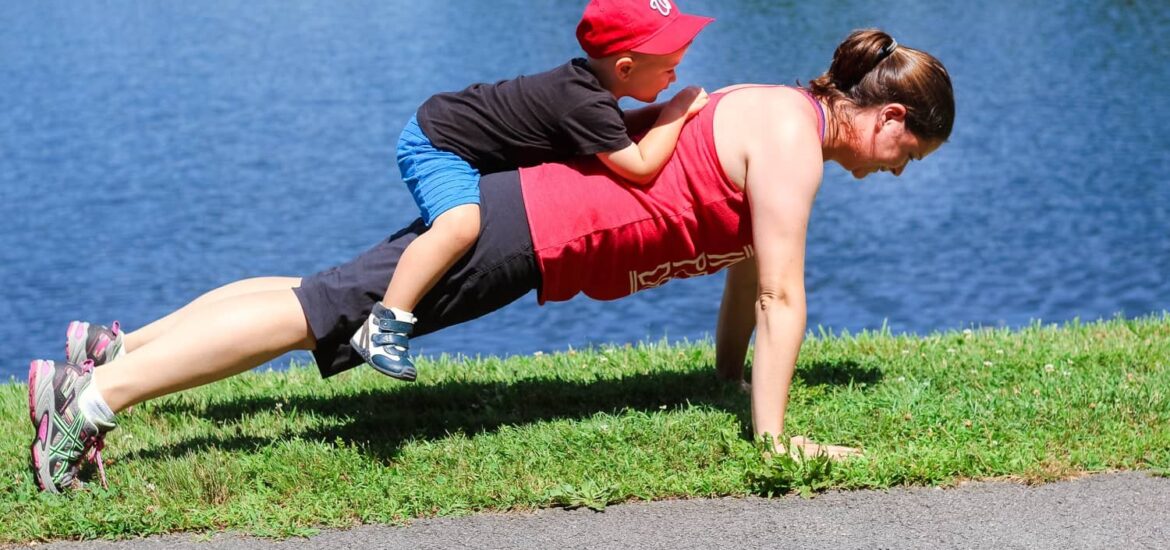 exercise with baby at home